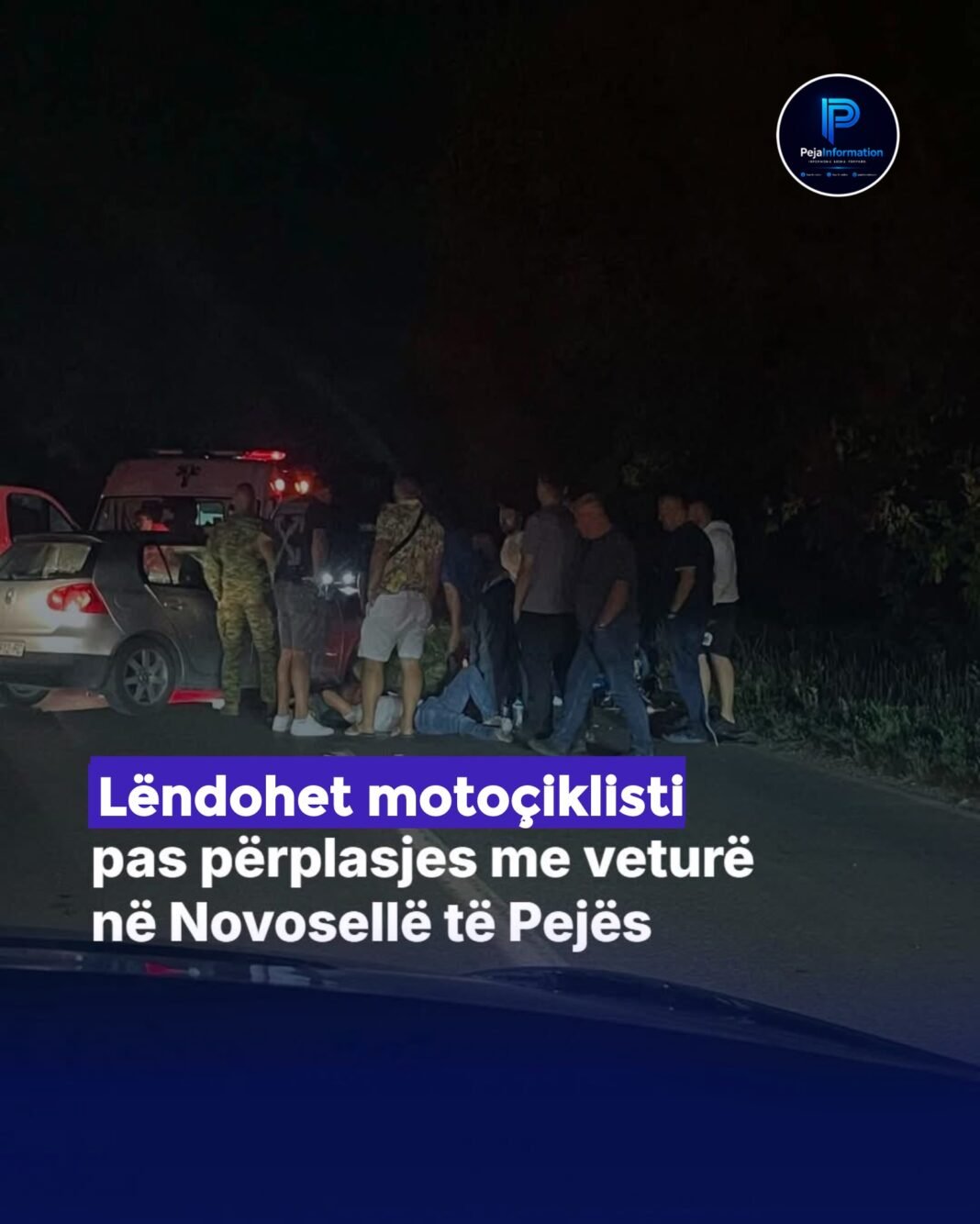 Lëndohet motoçiklisti pas përplasjes me veturë në Novosellë të Pejës Lëndohet motoçiklisti pas përplasjes me veturë në Novosellë të Pejës