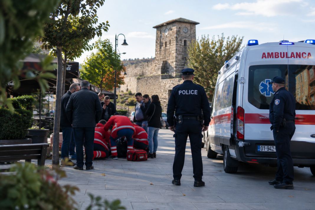 Person i moshuar rrëzohet në shëtitoren te Kulla e Pashës Person i moshuar rrëzohet në shëtitoren te Kulla e Pashës